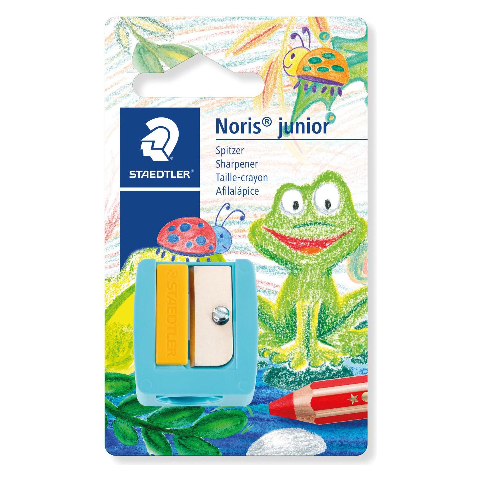 Staedtler Bleistiftspitzer Spitzer für junior Buntstift, türkis-orangegelb (514 10BK)