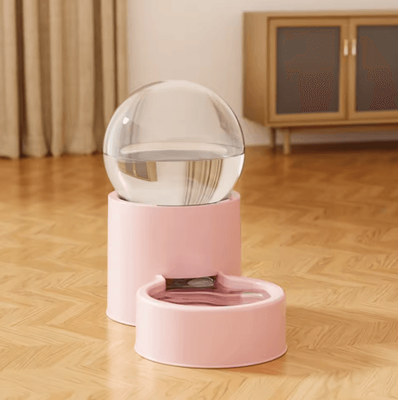 Inspire Picks Large Capacity Automatic Pet Feeder & Water Dispenser Elevated Leakproof Feeding Station water Pink