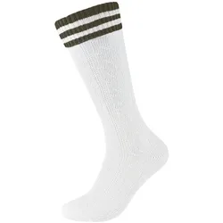 camano Wiesn Cable Striped Kniestrümpfe 1201 - offwhite 39-42
