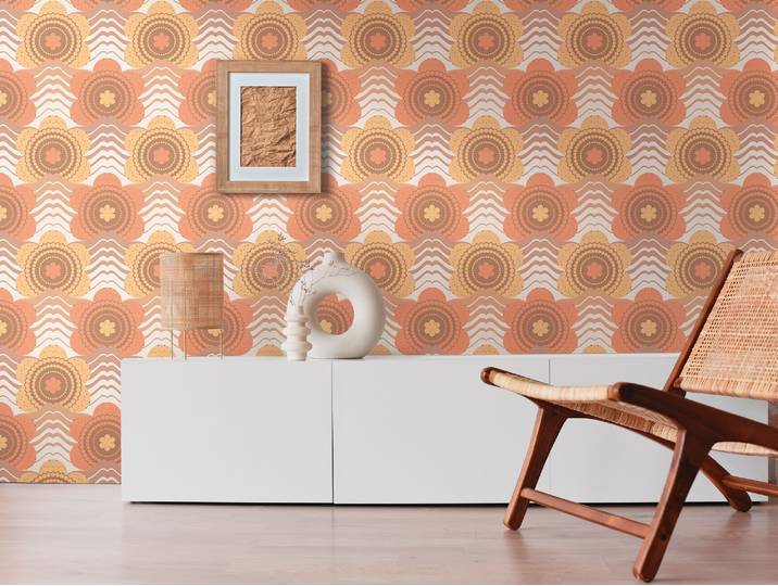 A.S. Création Retro Chic florale Tapete Mustertapete Retro Blumen matt strukturiert Vintage Vliestapete für Schlafzimmer Küche Wohnzimmer Floral Design