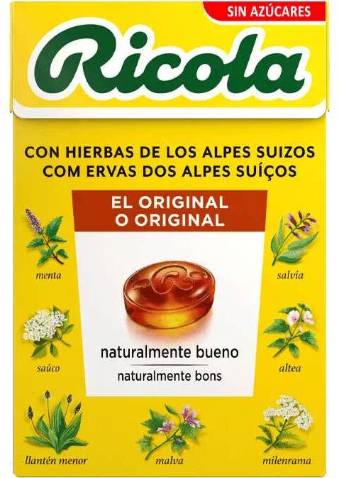 RICOLA hierbas suizas caramelos sin azúcar 50g