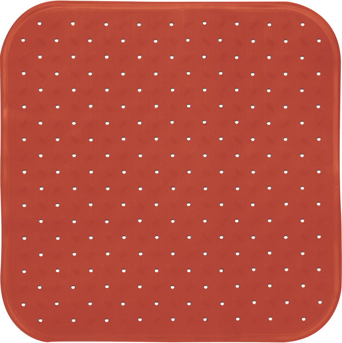 MSV Badmat Antislip Douchemat met Zuignappen Antibacterieel Rozengeur Terracotta Rood 54 x 54 cm