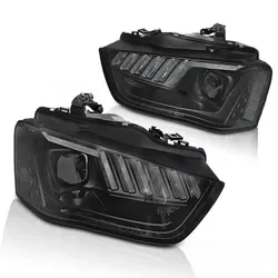 XENON LED Tagfahrlicht Scheinwerfer passend für Audi A4 8K B8 12-15 schwarz dynamisch