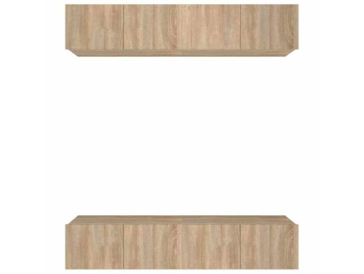 LMTYOENFG TV-Schrank 4er Set Wandboard Lowboard Sonoma-Eiche 80x30x30 cm Platzsparende TV-Hängeschränke fürs Wohnzimmer mit Klapptüren und reichlich Stauraum aus robustem Holzwerkstoff.