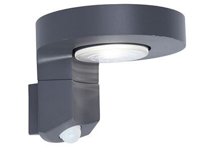 Lutec Diso Solar wandlamp antraciet met LED en bewegingssensor
