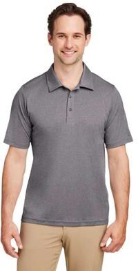 Team 365 TT51H Men's Zone Sonic Heather Performance Polo Shirt in Dark Grey size 3XL   Polyester
