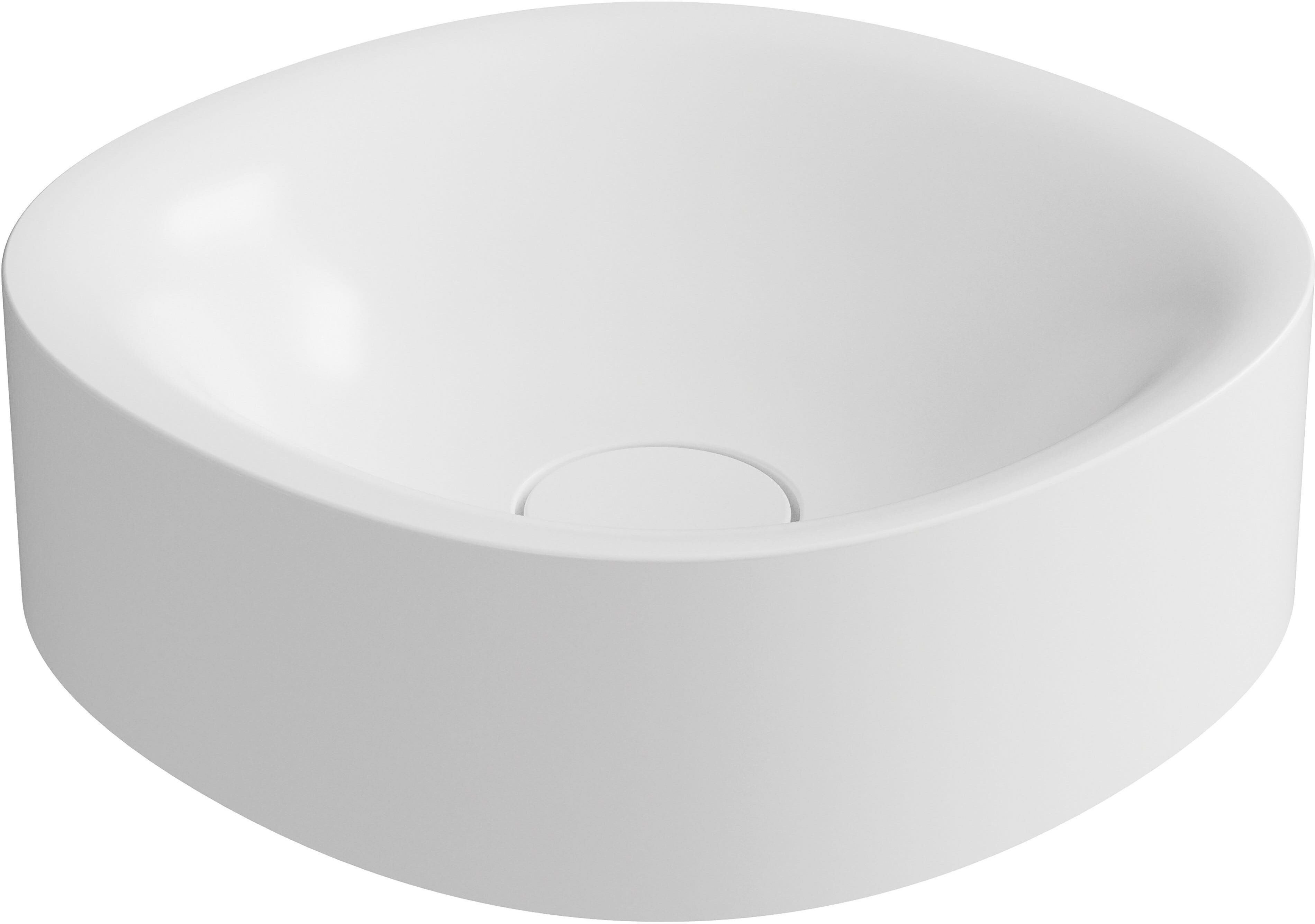 Tecnomat LAVABO APPOGGIO MONTREAL IN MINERALMARMO BIANCO LUCIDO TONDO 40,4x14,1 cm (ØxH)