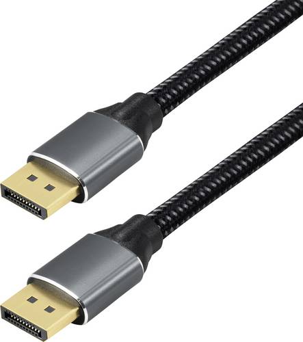 Maxtrack DisplayPort Anschlusskabel DisplayPort Stecker 1.5m Schwarz C303-1,5L 16K UHD, Aluminium-Stecker, vergoldete