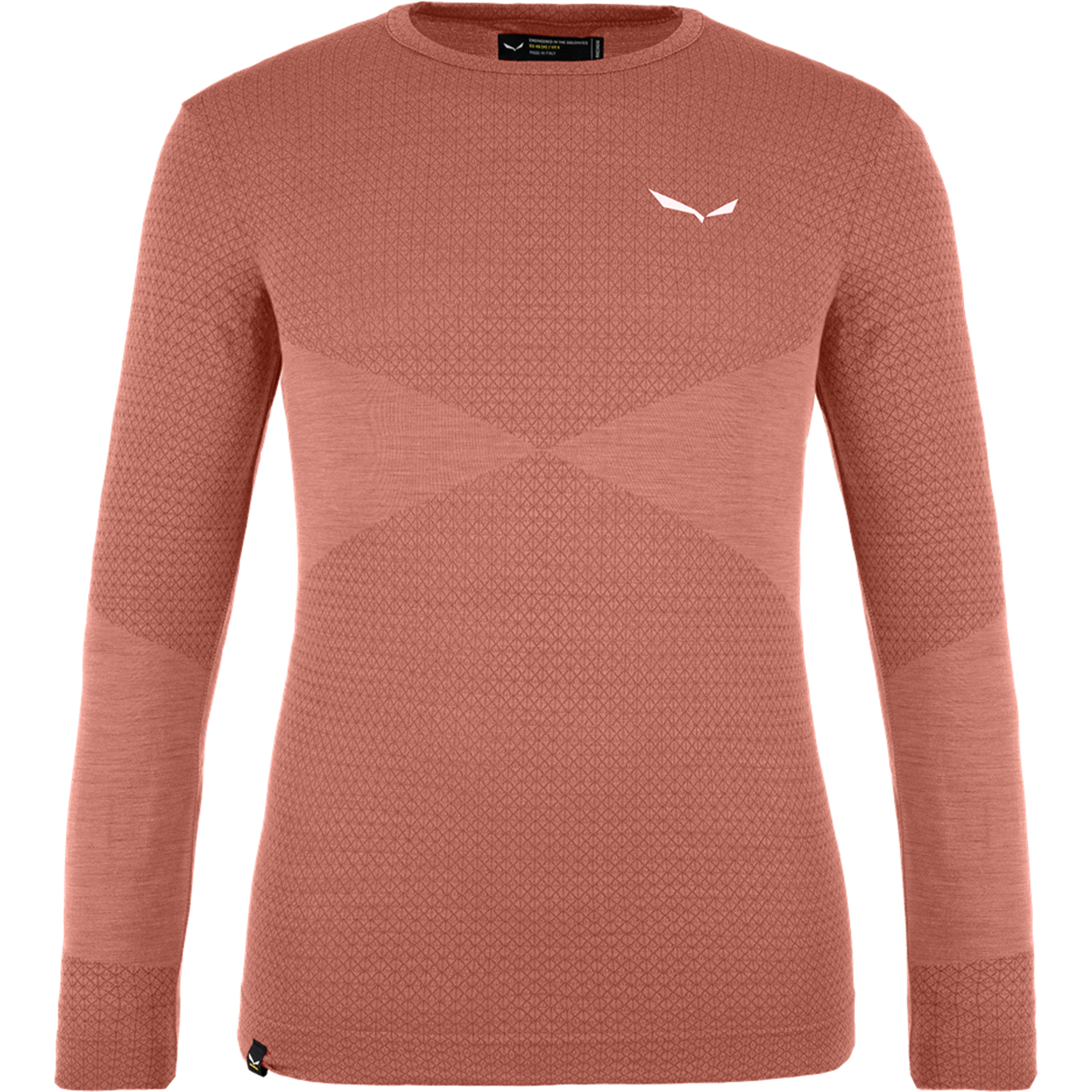 Salewa Zebru Medium Warm Kinder Langarm Unterhemden braun Größe 104 Skifahren Hautfreundlich Merinowolle