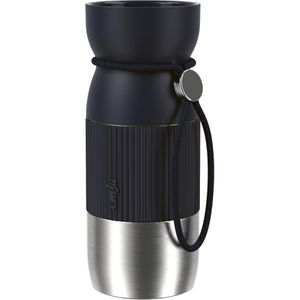 Emsa Thermobecher beYou Cup Mug N2191300, schwarz, hält 4 h warm und 12 h kalt, Edelstahl doppelwandig, 360 ml