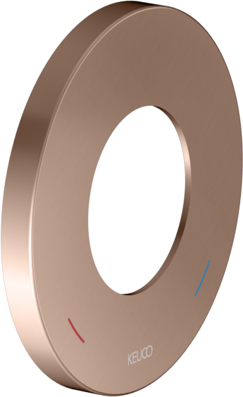 KEUCO IXMO Wandrosette 59551290091 rund, Übergröße, für Einhebelmischer Unterputz, Ø 10,5 cm, Rotgold gebürstet
