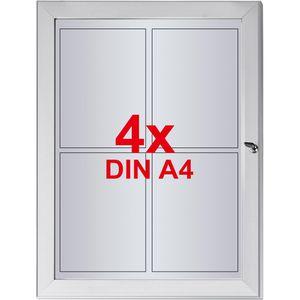 Böttcher-AG Schaukasten außen, 4 x A4 (A2), magnetisch, abschließbar