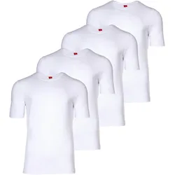 s.Oliver Herren T-Shirt, 4er Pack - Basic, Rundhals, einfarbig Weiß / S