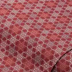 Baumwollstoff Kristall-Sterne "Sina", rot-color