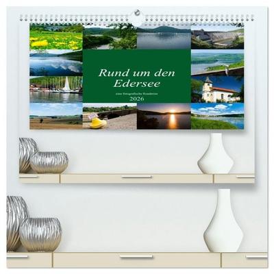 Rund um den Edersee (hochwertiger Premium Wandkalender 2026 DIN A2 quer), Kunstdruck in Hochglanz