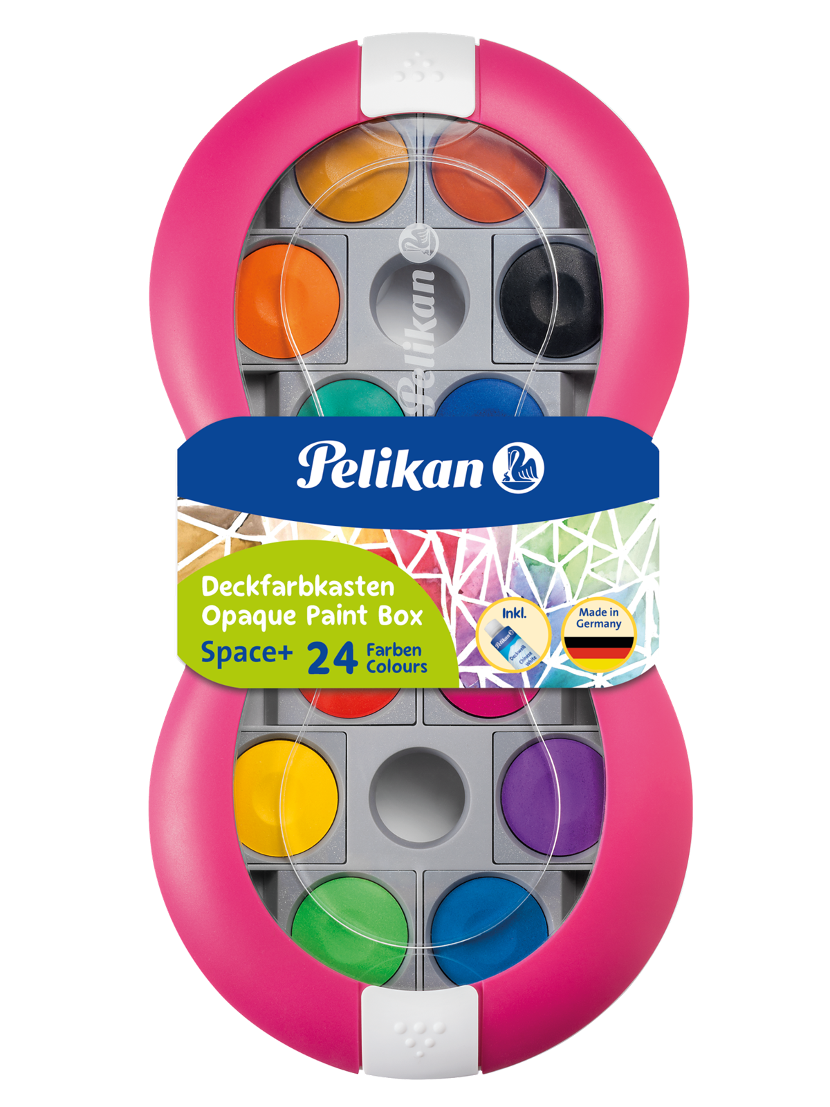 Pelikan Deckfarbkasten Space+ in magenta, 24 brillante Qualitätsfarben
