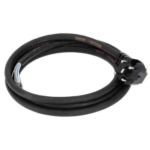 hama 00220798 Geräteanschlusskabel mit gewinkeltem Starkstromstecker, für Herd etc., 2m