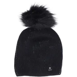 Antonio Damen Winter Strick Mütze Beanie - schwarz