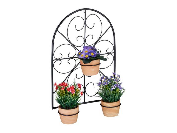 Relaxdays Blumentopfhalter in Schwarz