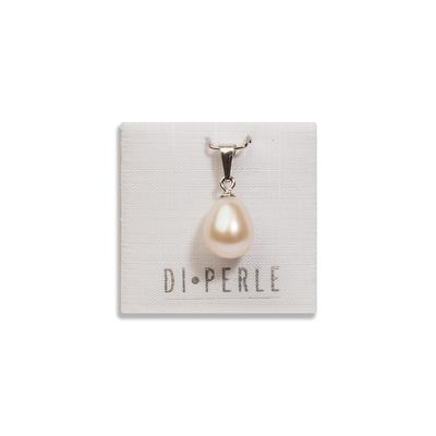 Perlenanhänger DI PERLE "Damen Perlenschmuck 925 Silber Süsswasser Perlen Anhänger", weiß, Schmuckanhänger, Damen, Silber 925 (Sterlingsilber), Damen Perlenschmuck