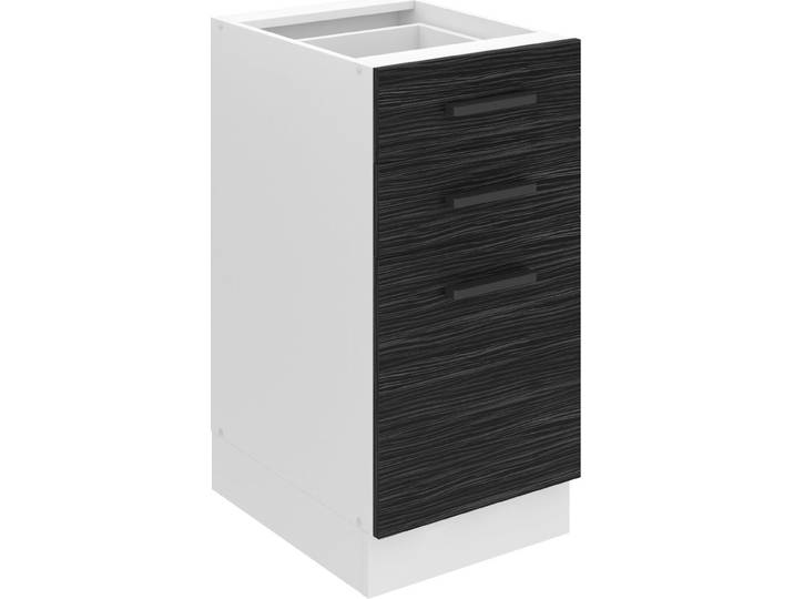 Belini élément bas de cuisine\, élément bas de cuisine largeur 40 cm. SDSZ Meuble bas de cuisine sans plan de travail. Armoire de cuisine avec tiroirs\, ébène royale