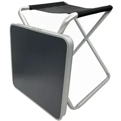 2 in 1 Klapphocker mit abnehmbarer MDF-Tischplatte schwarz