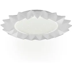 Deckenlampe dimmbar Fernbedienung LED Deckenleuchte Schlafzimmer Deckenlampe Farbwechsel, CCT Nachtlicht Memoryfunktion, weiß, 13W 1400m warmweiß-neutralweiß, DxH 41x8 cm