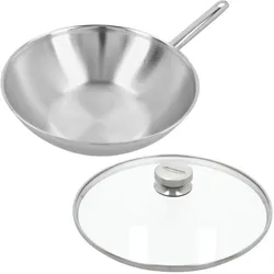 Apollo Demeyere 7 Wok 30 cm, Pfanne + Kochtopf, Silber