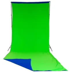 Manfrotto Chromakey Textilhintergrund Grün/Blau 300x700cm