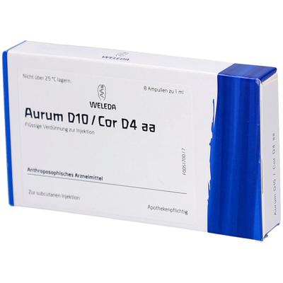 Aurum D 10/Cor 4 aa Ampullen 8x1 ml
