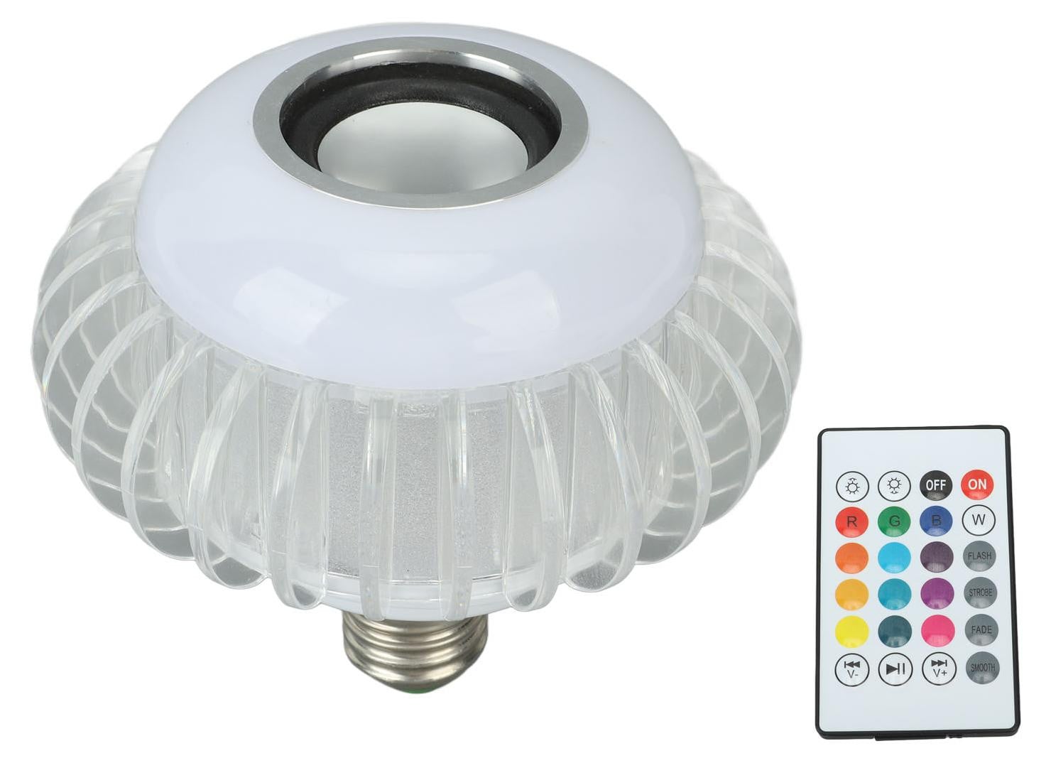 Gistuch Slimme LED-lamp met draadloze Bluetooth-luidspreker, RGB-kleurverandering, E26 E27 en 24-knops afstandsbediening