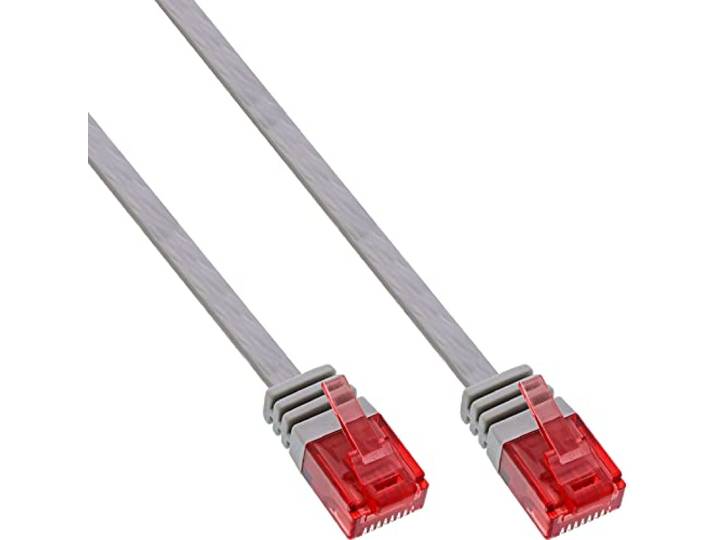 InLine Flat patch cord UTP Cat.6 2m Grey