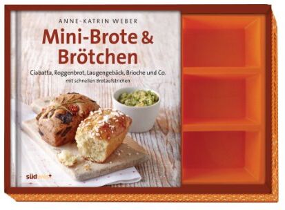 Anne-Katrin Weber - Mini-Brote & Brötchen-Set: Ciabatta, Roggenbrot, Laugengebäck, Brioche und Co. mit schnellen Brotaufstrichen. Buch mit Backform - Preis vom 01.10.2026 17:08:56 h