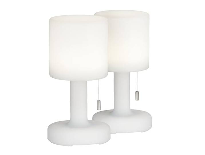 easy! BY FHL 2er SET Outdoor Akku Tischlampen TERMOLI ohne Kabel - dimmbar & RGB - Höhe 25cm