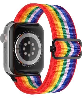 Combo Retail Shop Nylon Strap For Apple Watch Band, Bohemian Elastic Bracelet, I Watch Series pride 38mm Or 40mm 41mm