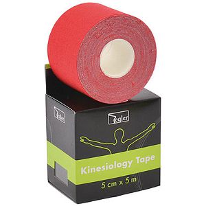 Teqler Kinesio-Tape rot, 5,5m x 5cm, wasserfest, elastisch