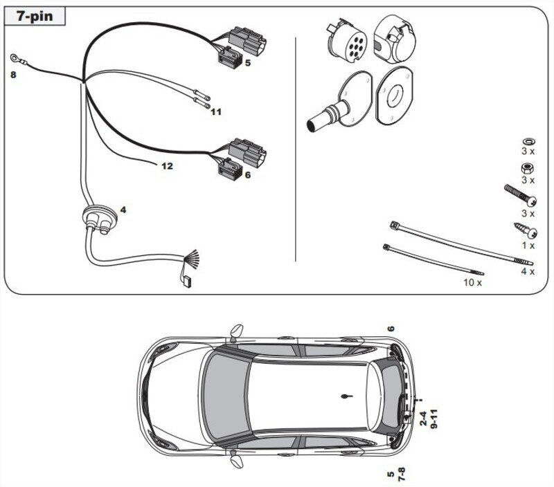 FAISCEAU SPECIFIQUE 7 BROCHES POUR SUZUKI SWIFT (12/23-)