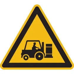 König Werbeanlagen Warnschild, Achtung! Staplerverkehr! - praxisbewährt - 400x1.5 mm Kunststoff