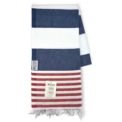 The One Towelling Hamam Handtuch 'Marine' Hamam Marine navy/red one size