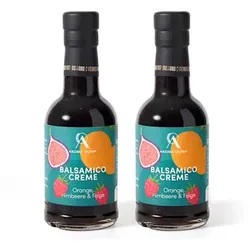 AROMA OLYMP Balsamico Creme mit Orange, Himbeere und Feige Inhalt 2x 200ml