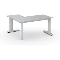 Büroschreibtisch PRIMO FLEXIBLE, 160x140 cm, grau