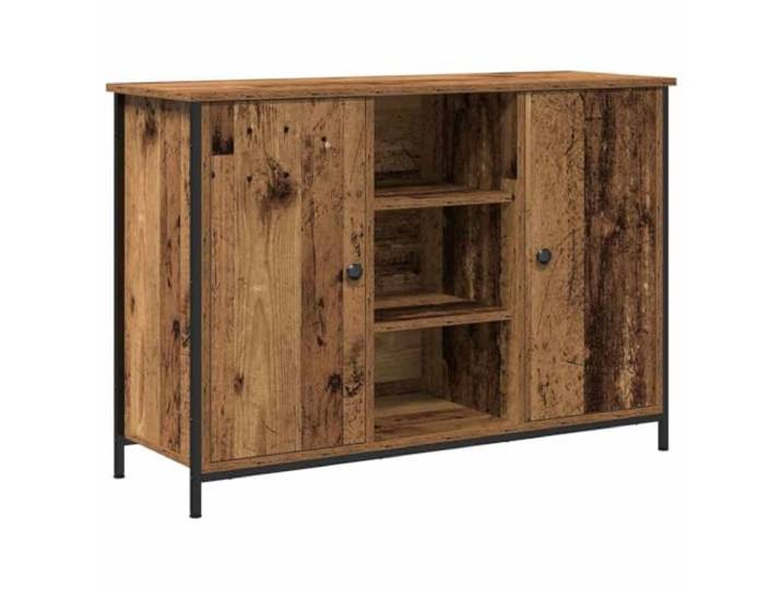 Sideboard Altholz 100 x 35 x 70 cm Holzwerkstoffe und Metall, rechteckige Form, Innenbereich, Wohnzimmer Esszimmer Flur Büro