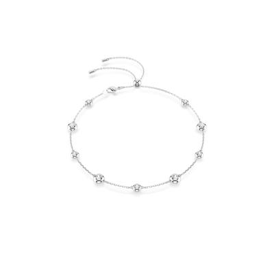 Collier SWAROVSKI "Schmuck Geschenk Una Halskette", silber (metallfarben, kristallweiß), Halsketten, Damen, Metall, Collier, mit Swarovski Kristall