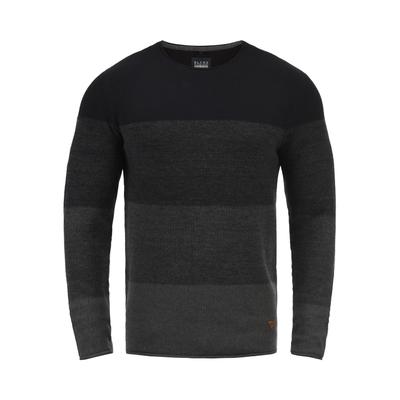 Rundhalspullover BLEND "Rundhalspullover BHBenno", Herren, Gr. L, schwarz, Obermaterial: 100% Baumwolle CO., Pullover Rundhalspullover