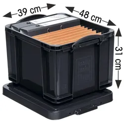 Really Useful Box Ablagebox 35 Liter (blickdicht) schwarz, 48x31x39 cm