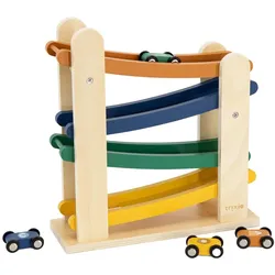 Trixie Baby Holzautobahn mit 4 Autos