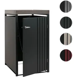 1er-Mülltonnenverkleidung HWC-O67, Mülltonnenbox mit Pflanzkasten, Metall 125x68x84cm 35kg ~ anthrazit