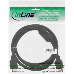 INLINE HDMI Kabel, HDMI-High Speed, Stecker / Stecker, 1m, schwarz, mit Ferrit