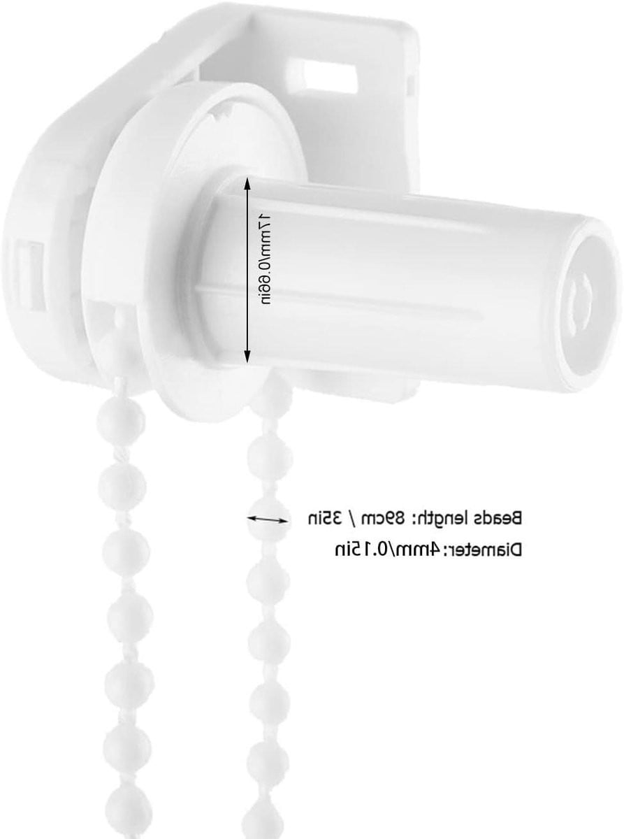Universele Rolgordijn Reparatie Kit voor Ketting Montage - Wit - 17mm Buisdiameter