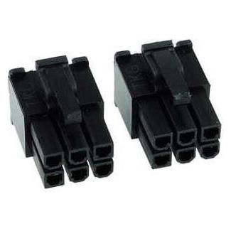 Phobya VGA Power Connector 6Pin Stecker 6-eckig, 2 Stück (82379)